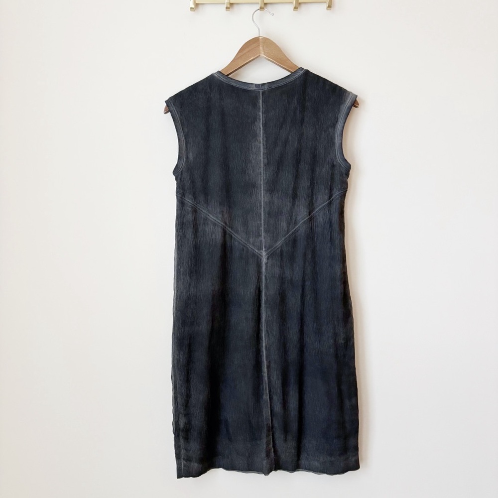 Helmut Lang Grey Silk Blend Sleeveless Gauzy Shift Dress XS Minimalist - Picture 3 of 7